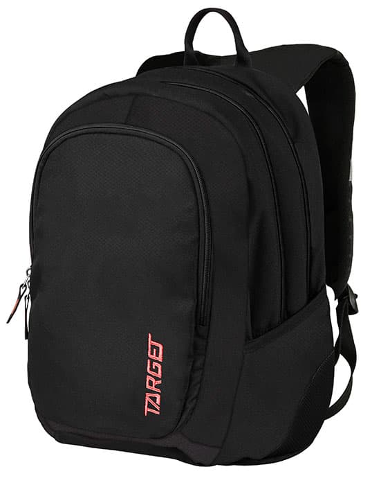 TARGET 3 ZIP Duel - Ranac za školu BLACK Red 26191
