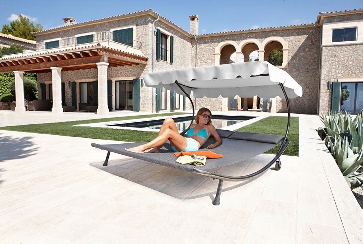 Dupla Ležaljka Sa Tendom - 220 x 202 x 151 cm