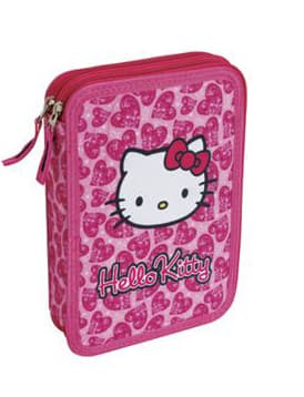 TARGET Double Pencile Case - Pernica puna HELLO KITTY Hearts 16716