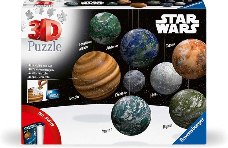 3D Puzzle Planete Star Wars galaksije 531 deo Ravensburger 11577