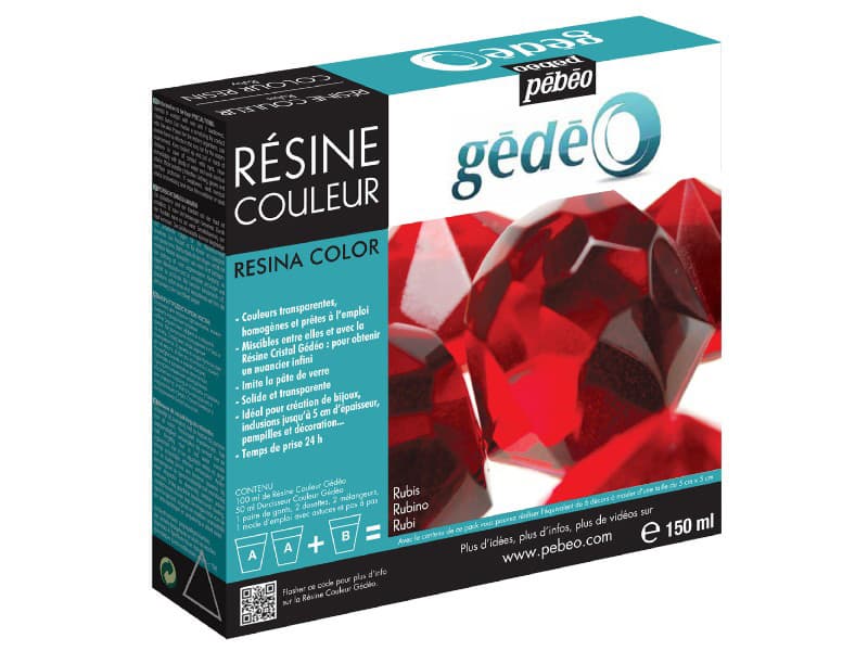 PEBEO Gedeo Color Resin - Smola u boji 150ml rubin crvena 667007
