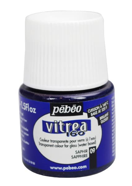 PEBEO Vitrea 160 Glossy Glass Paint - Boja za staklo 45ml SAFIR PLAVA 664509