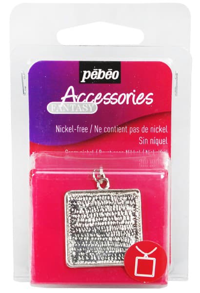 PEBEO Fantasy Accessories - Podloga od metala za nakit KVADRATNI PRIVEZAK 664357