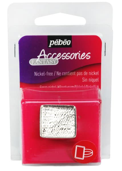 PEBEO Fantasy Accessories - Podloga od metala za nakit KVADRATNI PRSTEN 664350