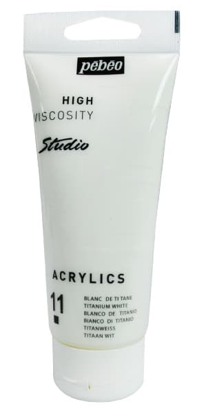 PEBEO Studio Acrylics High Viscosity - Akrilna boja - Titanium White 11 - 100ml 661011