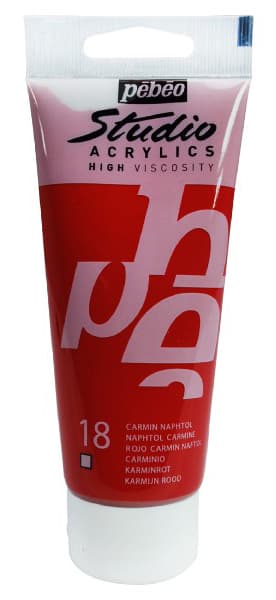 PEBEO Studio Acrylics High Viscosity - Akrilna boja - Naphtol Carmine 18 - 100ml 661018