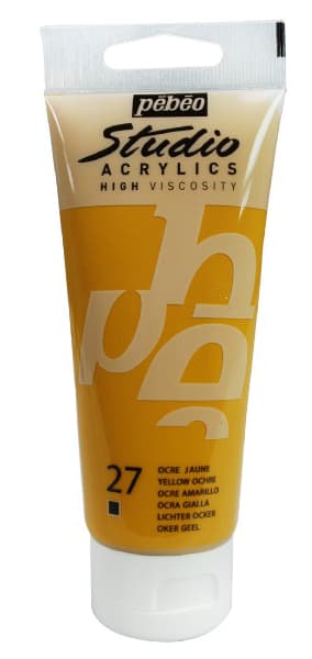 PEBEO Studio Acrylics High Viscosity - Akrilna boja - Yellow Ochre 27 - 100ml 661027