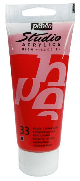 PEBEO Studio Acrylics High Viscosity - Akrilna boja - Cadmium Red Hue 33 - 100ml 661033