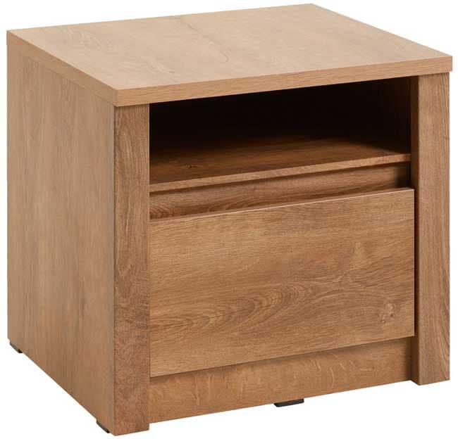Noćni ormarić sa fiokom u boji divljeg hrasta