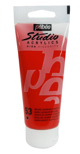 PEBEO Studio Acrylics High Viscosity - Akrilna boja - Dark Cadmium Red Hue 53 - 100ml 661053