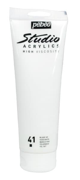 PEBEO Studio Acrylics High Viscosity - Akrilna boja - Vivid White 41 - 250ml 661211