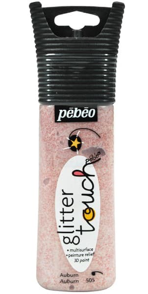 PEBEO Deco3D Touch - Glitter - Dekorativna reljefna boja AUBURN 505 svetlucava 30ml 664249