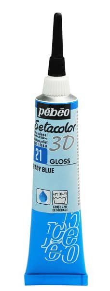 PEBEO Setacolor 3D - Gloss Effect - Reljefna boja za tekstil Baby Blue 20ml 664660