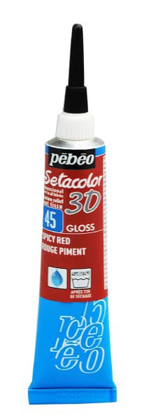 PEBEO Setacolor 3D - Gloss Effect - Reljefna boja za tekstil Papper Red 20ml 664675