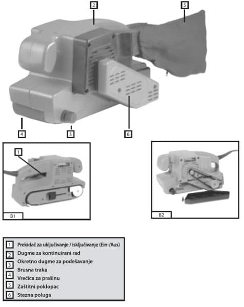 Tračna brusilica BS800-75/1 130400020