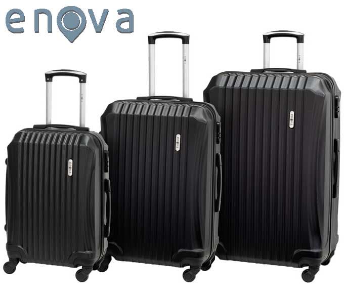 Set ABS kofera Enova Sevilla Black 55cm-65cm-75cm 514240