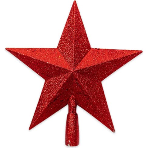 Vrh za jelku 20 cm Zvezda u crvenoj boji