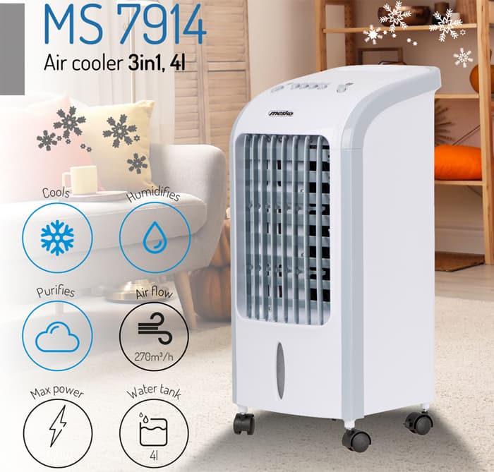 Uređaj za rashlađivanje vazduha na bazi vode i leda Mesko MS7914