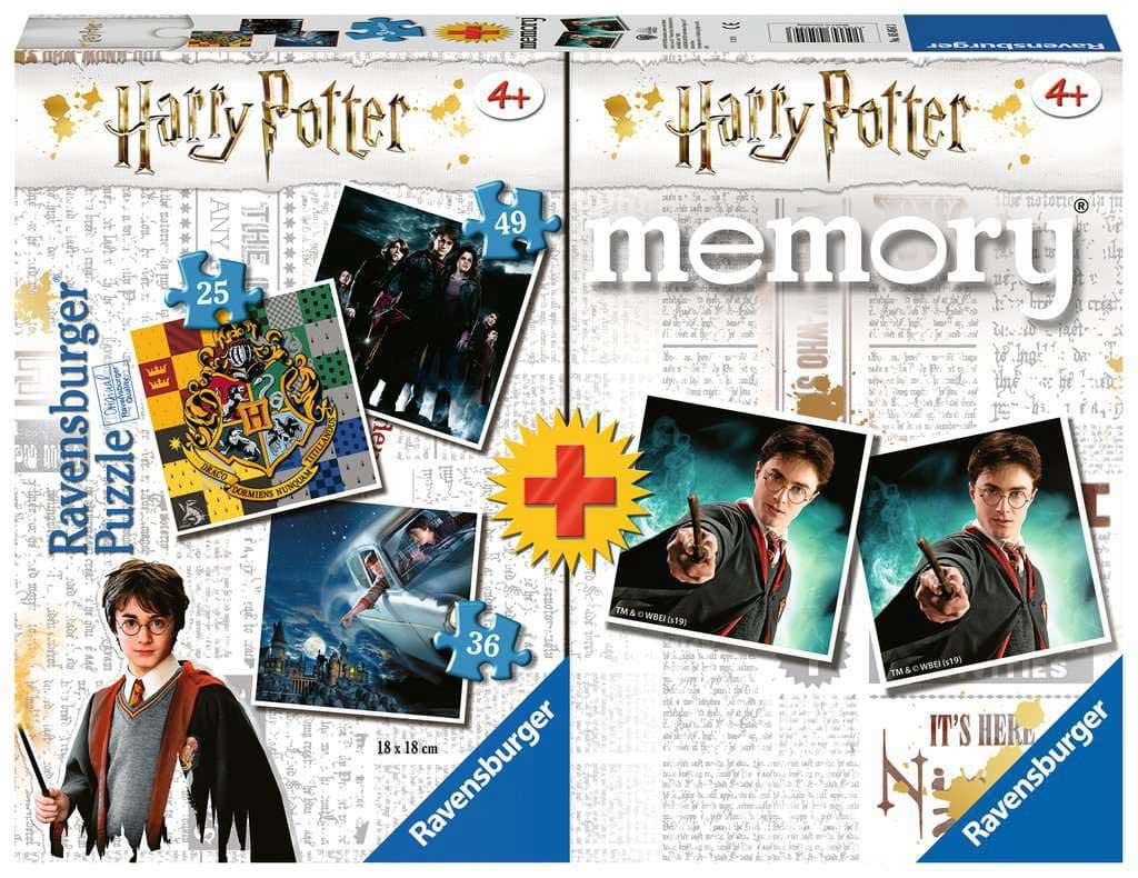RAVENSBURGER puzzle + društvena igra Memorija - Hari Poter RA05054