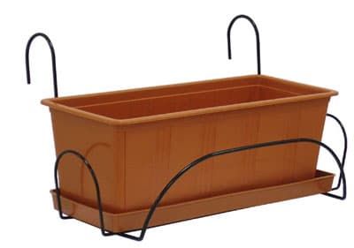 Balkonska korpa Ivona 40cm srebrno-crna 0106 5kom