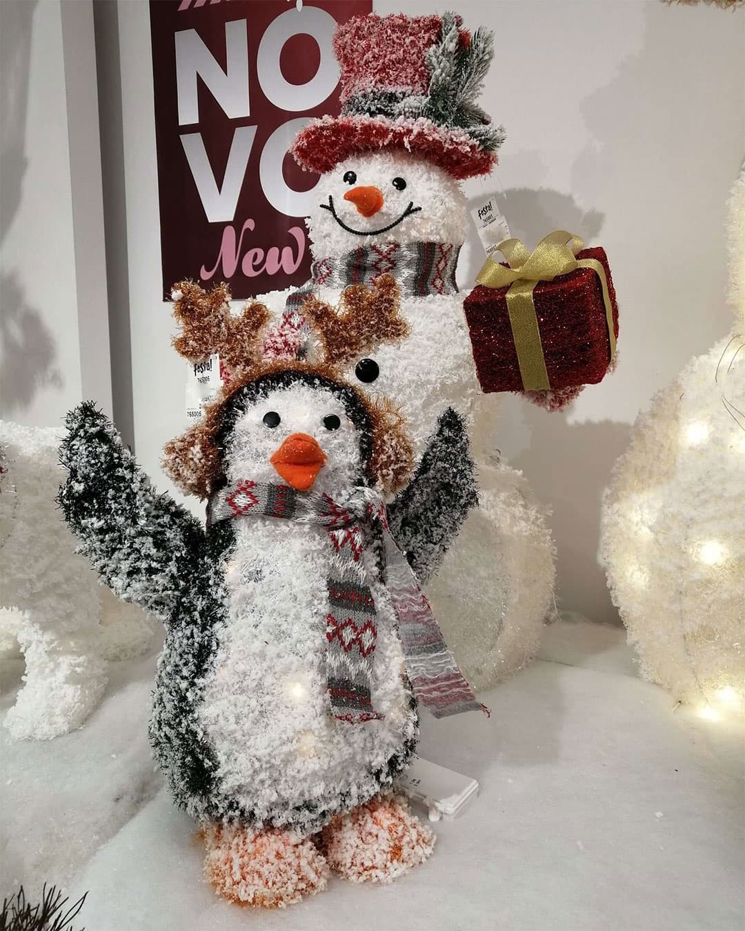 Tinsel LED Svetleći Pingvin 45 cm