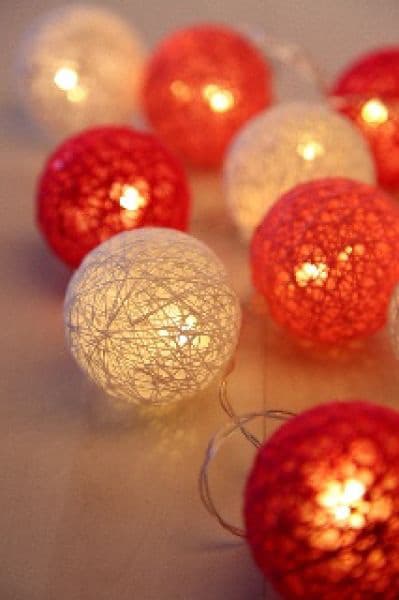 Dekortaivne lampice Venuto 29958-10 crvena-krem