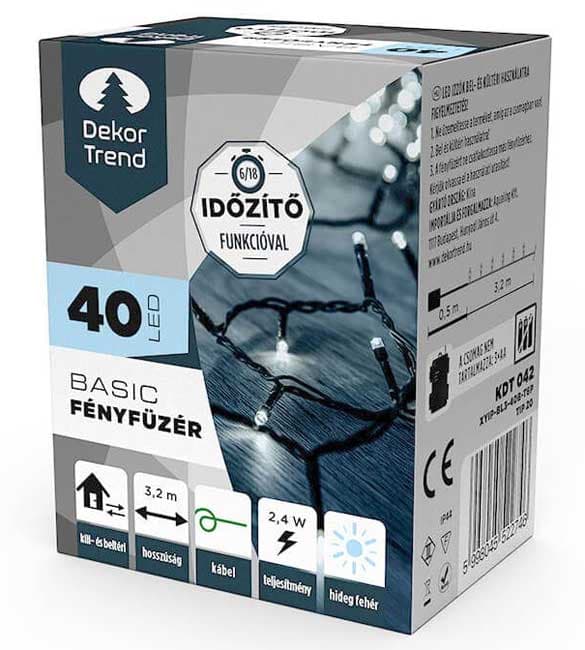 Novogodišnje lampice na baterije Hladno bela 40 LED KDT 042