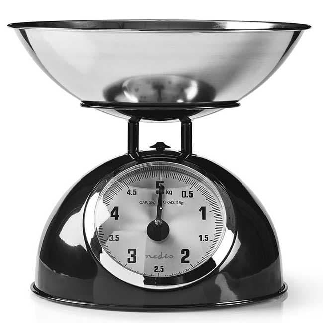 Kuhinjska vaga Nedis Retro Black KASC110BK