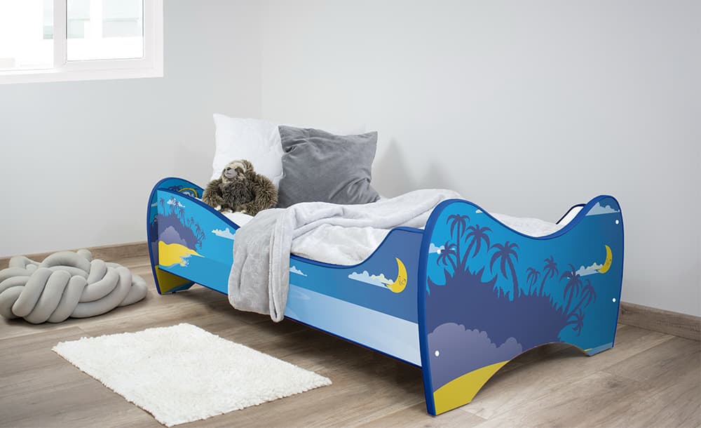 Dečiji krevet sa dušekom i letvicama T1 160 Pirate 160x80 cm