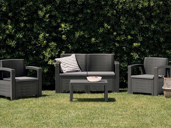 Baštenska Garnitura za 2 Osobe Bica Dakota Terace Graphit