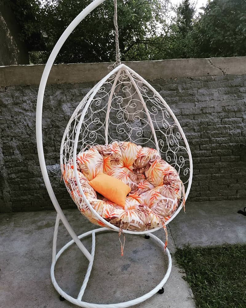 Ljuljaška Jaje - Metalna Domestico White Sa Jastukom