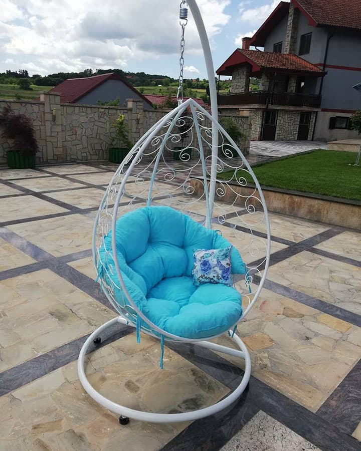 Jaje Ljuljaška Metalna Domestico WHITE - Bez Jastuka