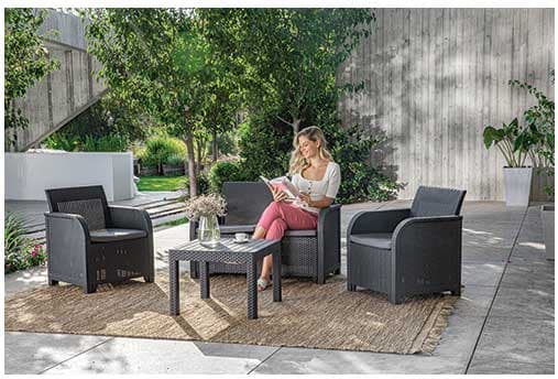 Baštenska garnitura Rosalie Grafit 249561