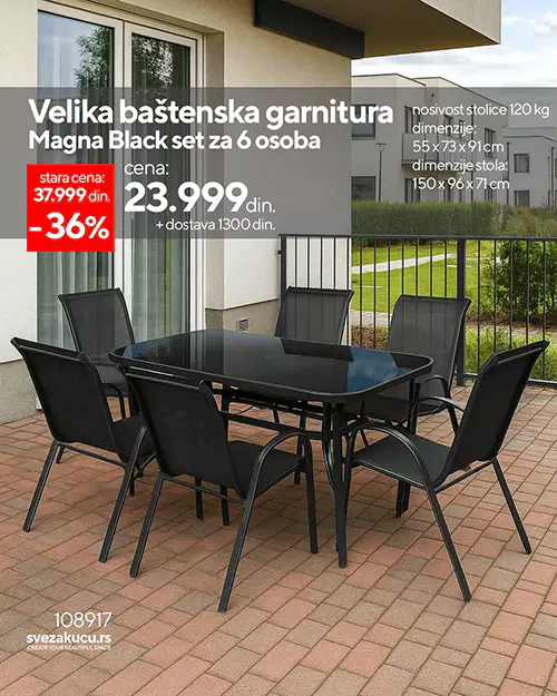 Bastenska Garnitura Magna Black