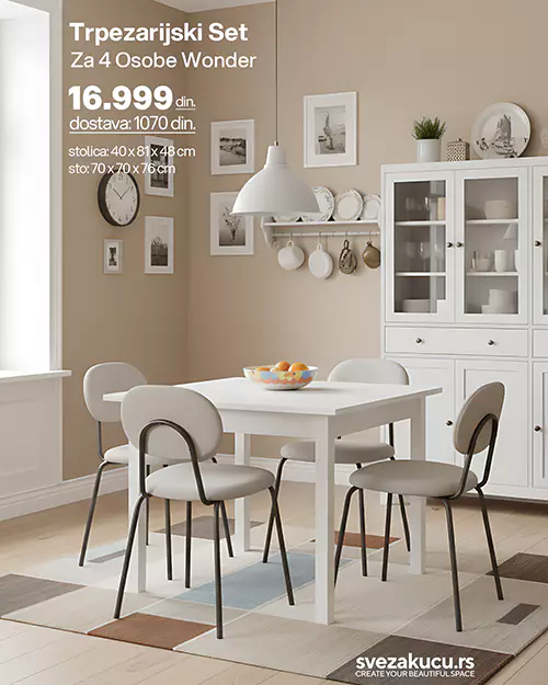 Trpezarijska Garnitura za 4 osobe