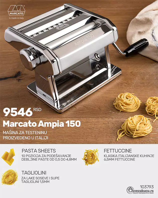 Masina Za Testeninu Marcato Ampia 150 akcija