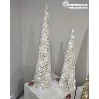 Kliknite za detalje - Svetleća LED Kupa Plush Cone 60 cm Bela