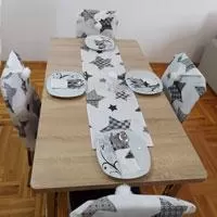 Kliknite za detalje - Trpezarijski dekorativni set Estella Grey za 6 osoba