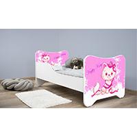 Dečiji krevet sa dušekom i letvicama 140x70 cm Happy kitty 