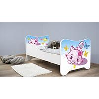 Dečiji krevet sa dušekom i letvicama 140x70 cm Little kitty 