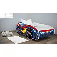 Kliknite za detalje - Dečiji krevet sa dušekom i letvicama 140x70 Red-blue car