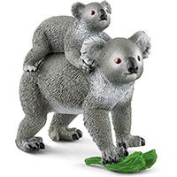 Kliknite za detalje - Schleich figure divlje životinje Koala - ženka i mladunče 42566