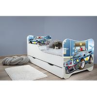 Kliknite za detalje - Dečiji krevet sa dušekom, podnicom i fiokom 168x80 cm Happy Kitty Police