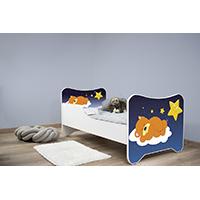 Dečiji krevet sa dušekom i letvicama 140x70 cm Happy kitty Sleeping teddy