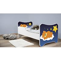Dečiji krevet sa dušekom i letvicama 160x80 cm Happy kitty Sleeping teddy