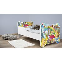 Dečiji krevet sa dušekom i letvicama 140x70 cm Happy kitty Princesses