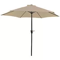 Kliknite za detalje - Aluminijumski suncobran 270 cm sivo-bež boje