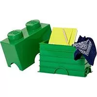 Kliknite za detalje - Kutija sa poklopcem LEGO® Kocka 2  24x18x12cm tamnozelena 4002