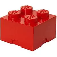 Kliknite za detalje - Kutija sa poklopcem LEGO® Kocka 4  25x25x18cm crvena 4003