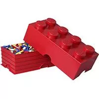 Kliknite za detalje - Kutija za odlaganje sa poklopcem LEGO® Kocka 8  50x25x18cm crvena 4004
